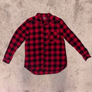 Eddie Bauer Red & Black Plaid Shirt